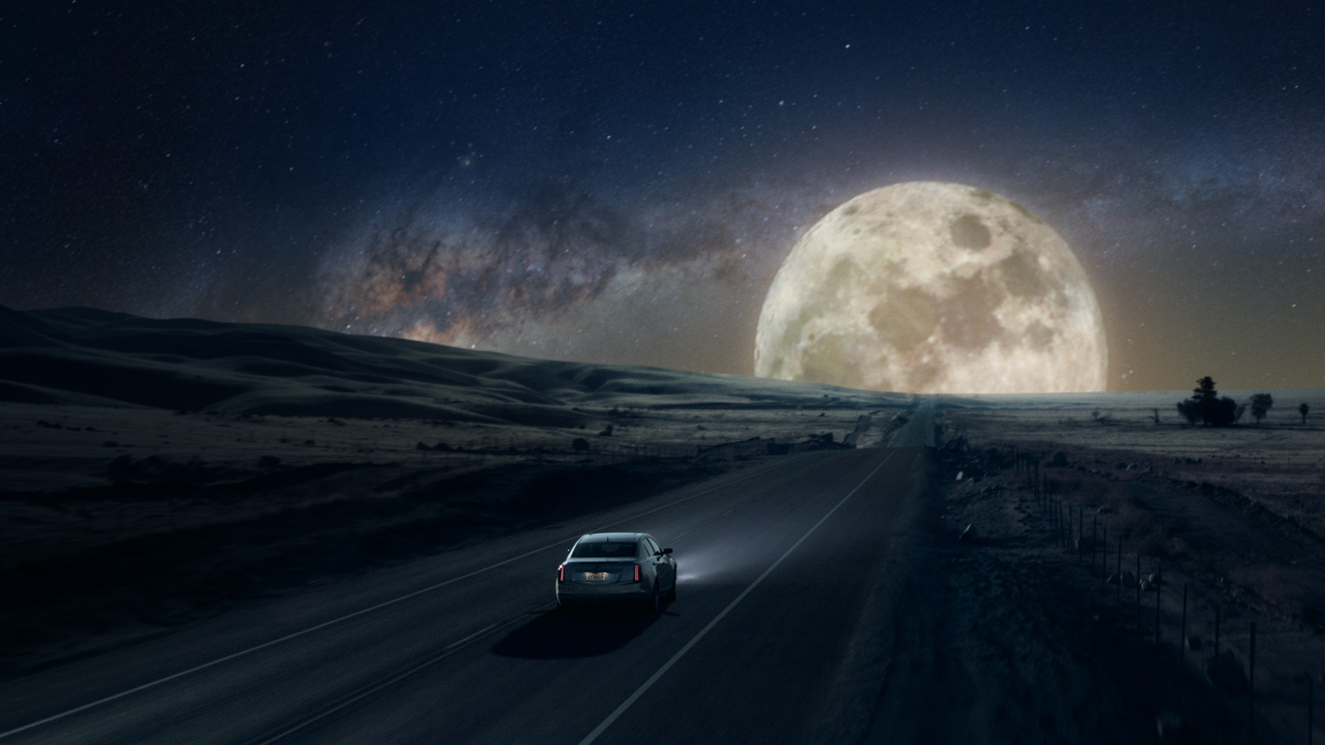 Машина на Луне